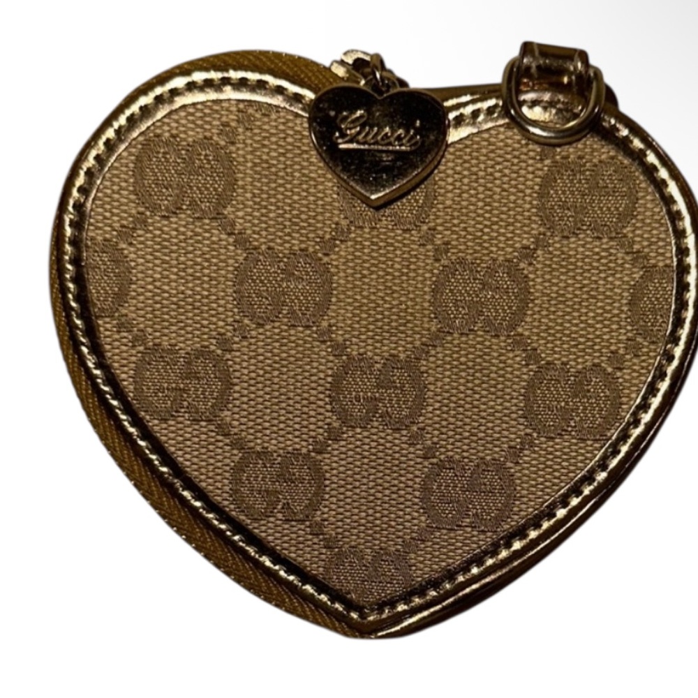Gucci Brown Heart Monogram Coin Pouch box & dust bag - Picture 3 of 8
